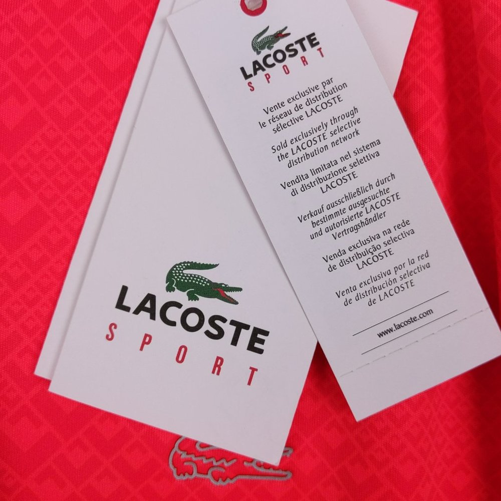 LACOSTE SPORT Men's XXL / 7 Orange T-Shirt NEW